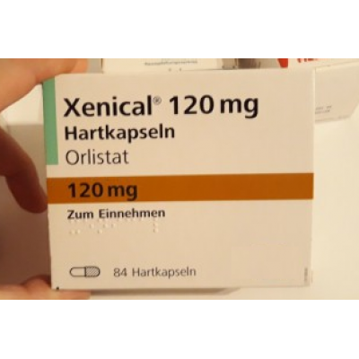 Фото препарата Ксеникал Xenical 120 мг/84 капсул
